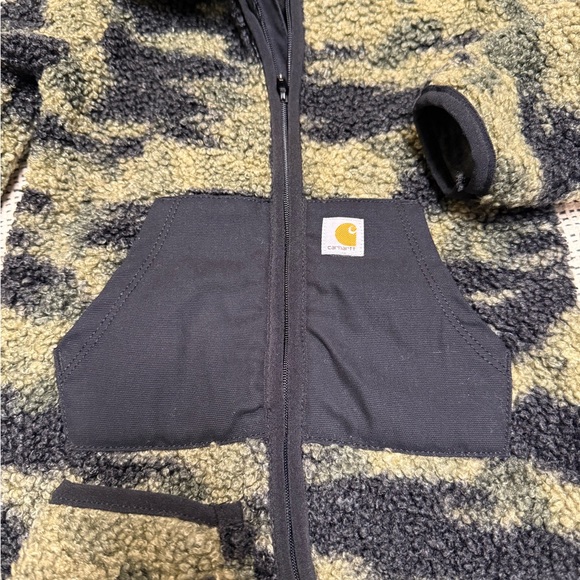 Carhartt Infant Boy's Camo Zip-Front Printed Sherpa Fleece Lined Coverall - Picture 5 of 5